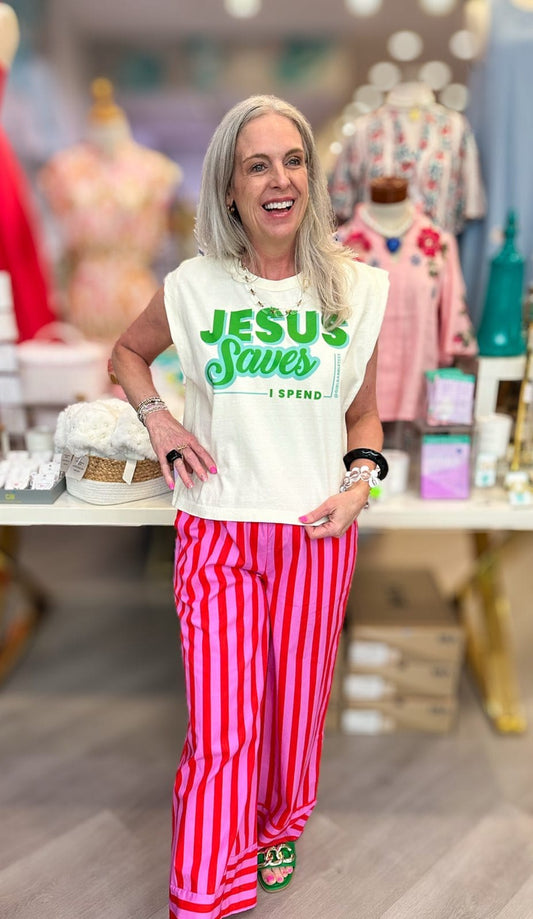 Jesus Saves I Spend Tee